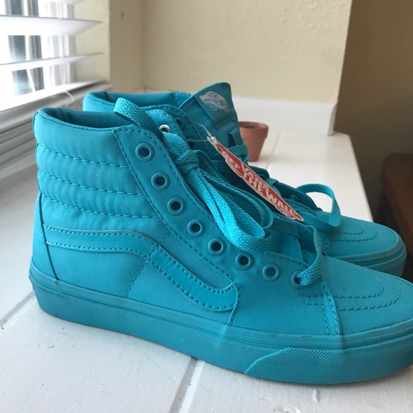 turquoise vans high top
